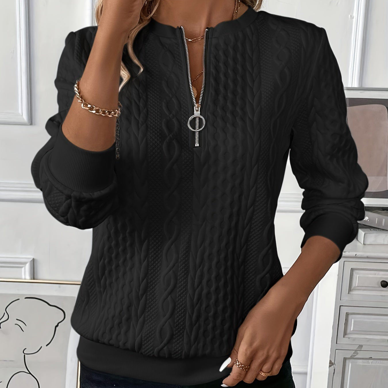 Lucia I Pull avec fermeture éclair