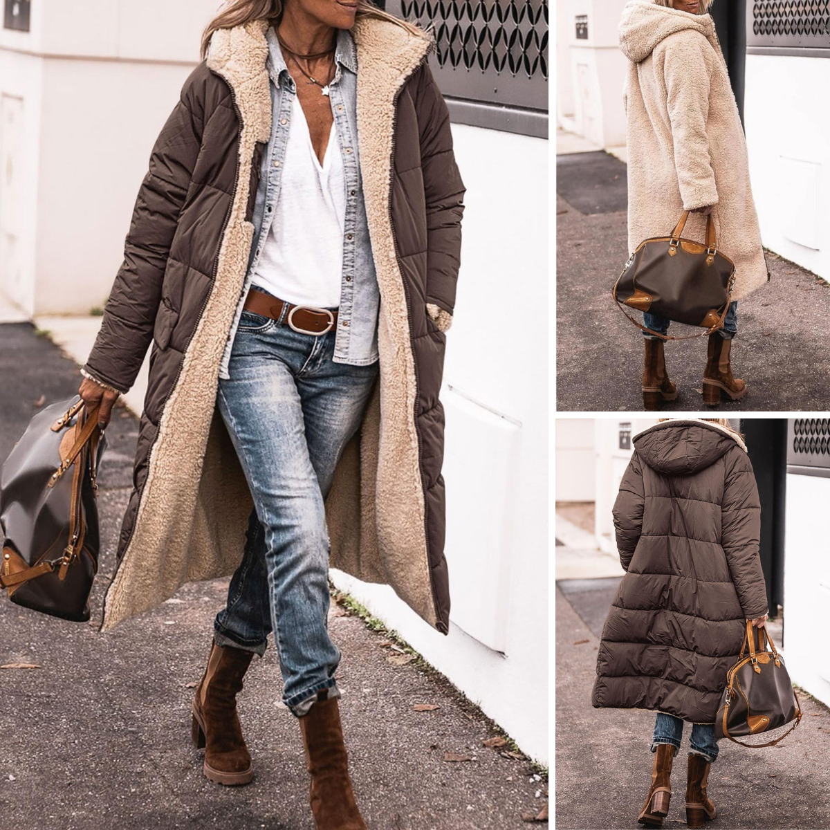 Vera | Luxe, manteau réversible