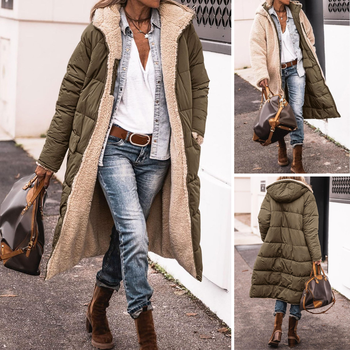 Vera | Luxe, manteau réversible