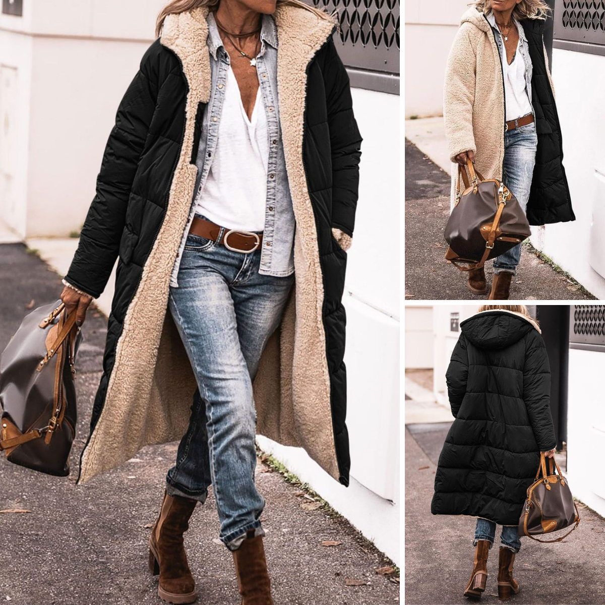 Vera | Luxe, manteau réversible